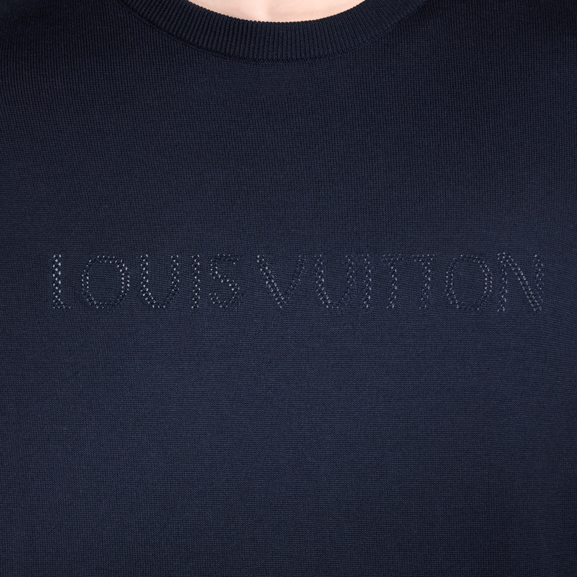 Louis Vuitton / ルイヴィトン | カシミヤ ドット クルーネック ショートスリーブ ニット | S | ブラック | レディース LOUIS VUITTON（ルイ・ヴィトン） ショート スリーブコットン ダミエ